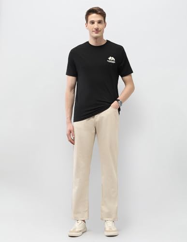 U.S. Polo Assn. Denim Co. Men's Solid Slim Fit Black & Gold T-Shirt