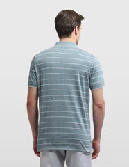 Arrow Men's Horizontal Striped Regular Fit Polo Shirt (ARALTS3796_Blue_L)