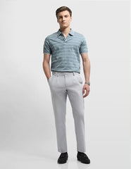 Arrow Men's Horizontal Striped Regular Fit Polo Shirt (ARALTS3796_Blue_L)