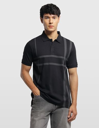 Arrow Sport Men's Horizontal Striped Regular Fit Polo Shirt