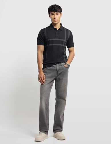 Arrow Sport Men's Horizontal Striped Regular Fit Polo Shirt
