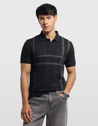 Arrow Sport Men's Horizontal Striped Regular Fit Polo Shirt