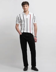 Arrow Sport Men's Vertical Striped Regular Fit Polo Shirt