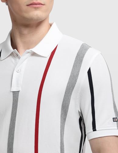 Arrow Sport Men's Vertical Striped Regular Fit Polo Shirt