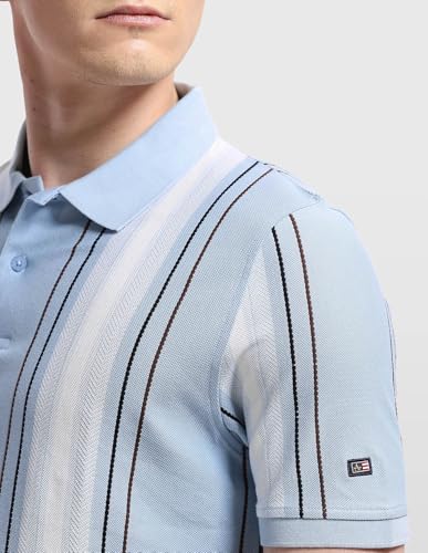 Arrow Sport Men's Vertical Striped Regular Fit Polo Shirt