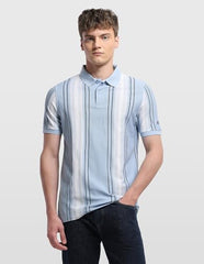 Arrow Sport Men's Vertical Striped Regular Fit Polo Shirt