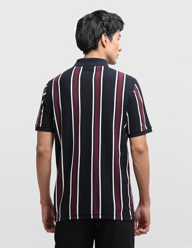 Arrow Sport Men's Vertical Striped Patterned Knit Regular Fit Polo Shirt