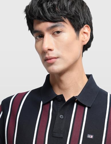 Arrow Sport Men's Vertical Striped Patterned Knit Regular Fit Polo Shirt