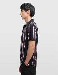 Arrow Sport Men's Vertical Striped Patterned Knit Regular Fit Polo Shirt