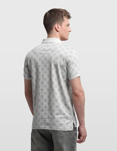 Arrow Sport Men's Geometric Printed Regular Fit Polo Shirt (ASALTS3486_Grey_M)