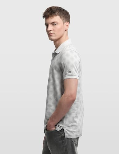 Arrow Sport Men's Geometric Printed Regular Fit Polo Shirt (ASALTS3486_Grey_M)