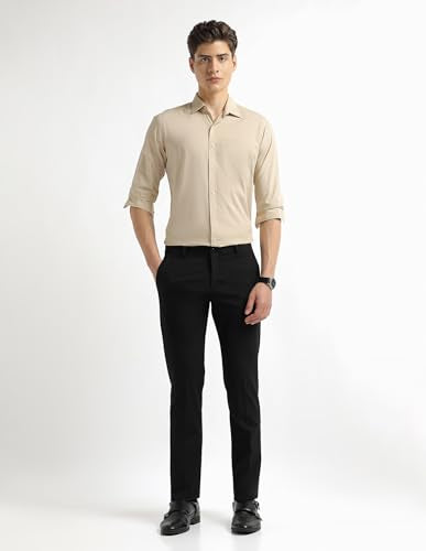 Arrow Newyork Men's Hudson Tailored Regular Fit All Day Trousers