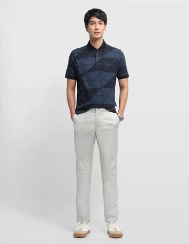 Arrow Sport Men's Art On Chinos Slim Fit Textured Trouser
