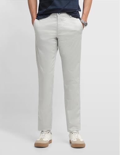 Arrow Sport Men's Art On Chinos Slim Fit Textured Trouser