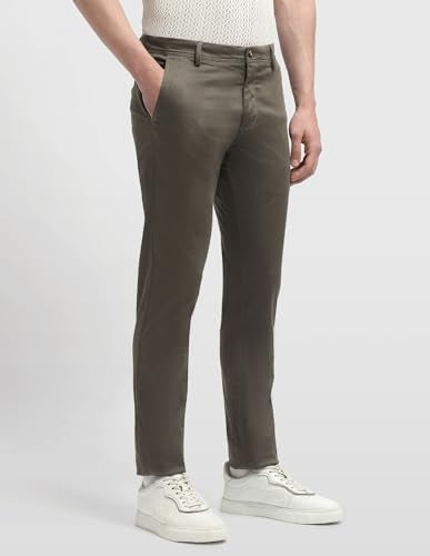 Arrow Sport Men's Bronson Slim Fit Satin Trousers