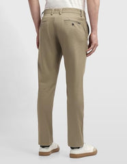 Arrow Sport men's textured Bronson slim fit casual trousers, shown in dark fabric with a tailored fit and classic waistband.