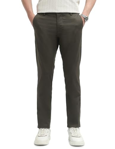 Arrow Sport Men's Bronson Slim Fit Dobby Trousers