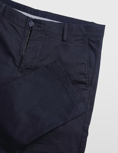 Arrow Sport Men's solid Bronson slim fit casual trousers, shown in dark fabric with a classic fit and tailored details.