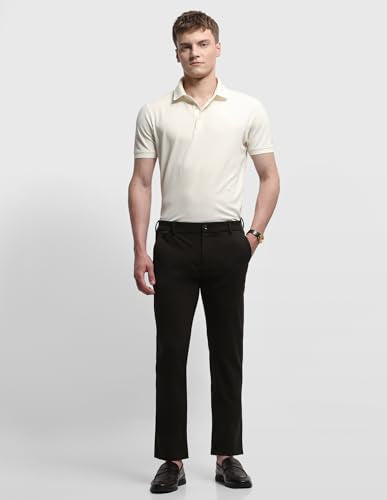 Arrow Sport Men's Bronson Slim Fit Knitted Trousers (ASALTR2720_Dark Brown_32)