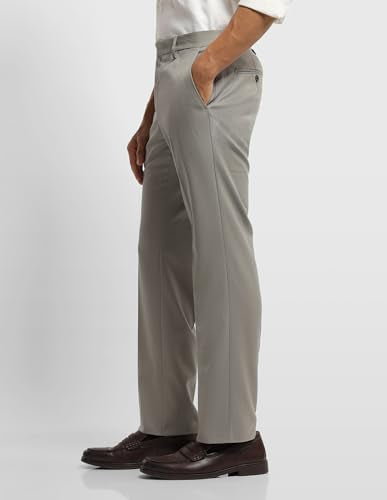 Arrow Men's Dobby Hudson Regular Fit Trousers (ARALTR2013_Light Brown_30)