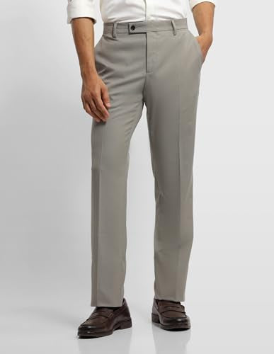 Arrow Men's Dobby Hudson Regular Fit Trousers (ARALTR2013_Light Brown_30)