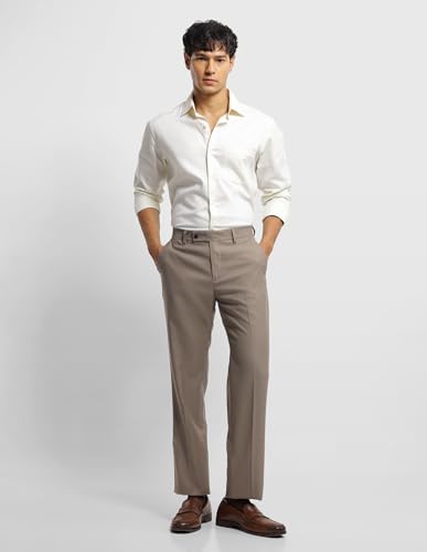 Arrow Men's Dobby Hudson Regular Fit Trousers