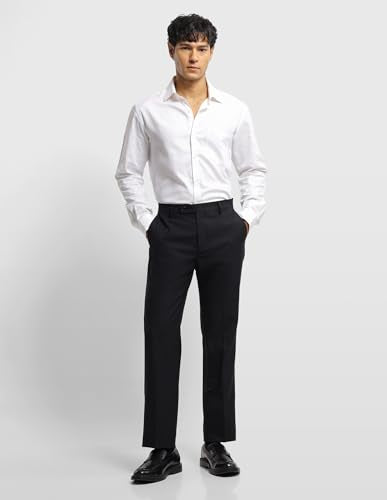 Arrow Men's Dobby Hudson Regular Fit Trousers