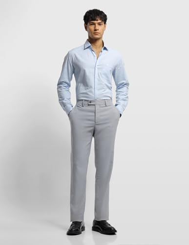 Arrow Men's Dobby Hudson Regular Fit Trousers