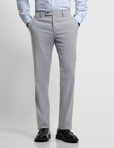 Arrow Men's Dobby Hudson Regular Fit Trousers