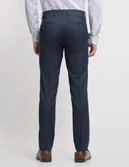 Arrow Men's Dobby Hudson Tailored Fit Trousers (ARALTR2044_Navy_38)