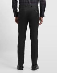 Arrow Men's Hudson Regular Fit Dobby Trousers (ARALTR2067_Black_32)