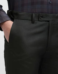 Arrow Men's Hudson Regular Fit Dobby Trousers (ARALTR2067_Black_32)