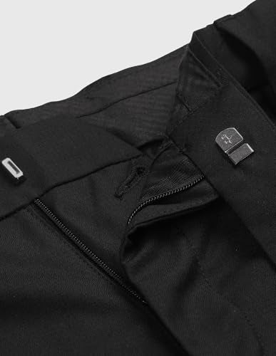 Arrow Men's Dobby Hudson Tailored Fit Trousers (ARALTR2087_Black_32)