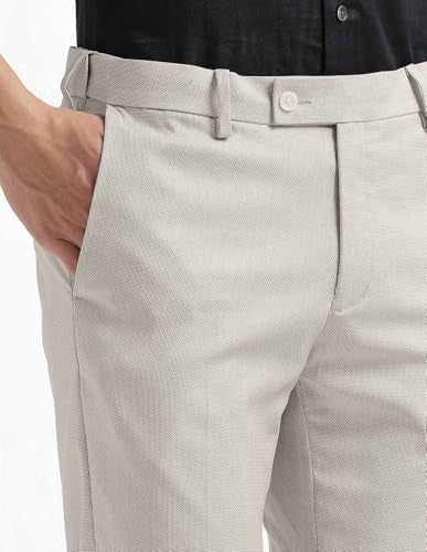Arrow Men's Regular Fit Textured Trousers