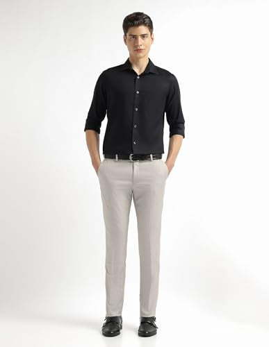 Arrow Men's Regular Fit Textured Trousers