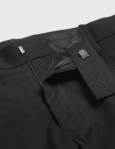 Arrow Men's Hudson Tailored Fit Super Black Trousers (ARALTR2152_Black_32)