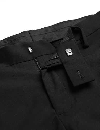 Arrow Men's Hudson Tailored Regular Fit Super Black Trousers