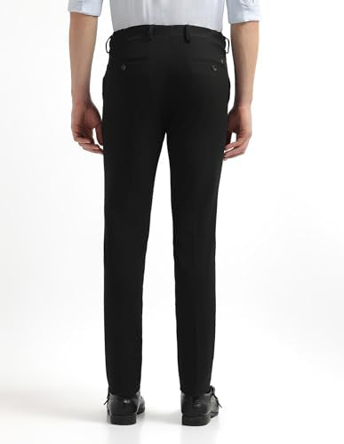 Arrow Men's Jackson Super Slim Fit Super Black Trousers
