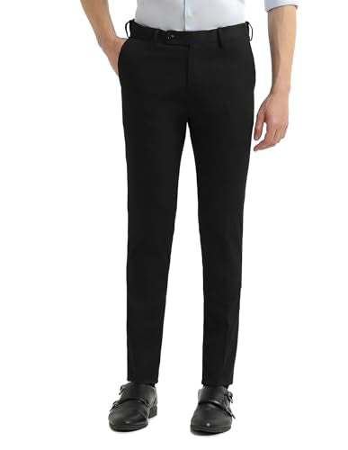 Arrow Men's Jackson Super Slim Fit Super Black Trousers