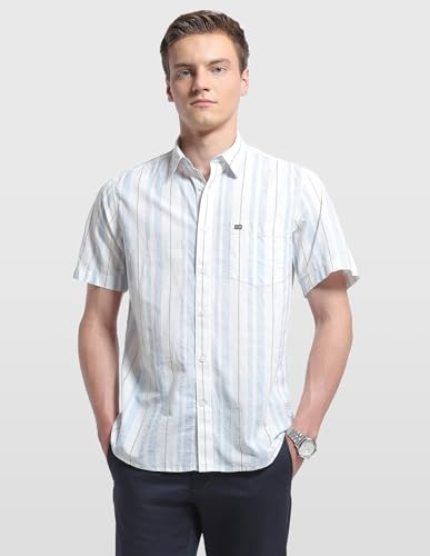 Arrow Sport Men's Vertical Striped Regular Fit Shirt