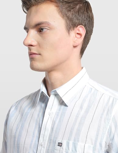 Arrow Sport Men's Vertical Striped Regular Fit Shirt