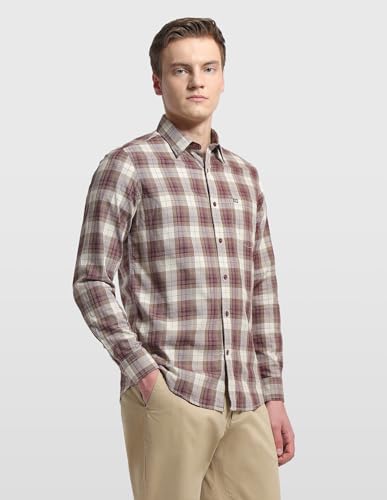 Arrow Sport Men's Chelsea Slim Fit Plaid Checked Sage & Sun Shirt