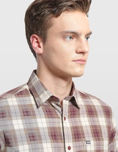 Arrow Sport Men's Chelsea Slim Fit Plaid Checked Sage & Sun Shirt