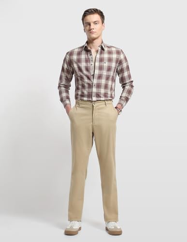 Arrow Sport Men's Chelsea Slim Fit Plaid Checked Sage & Sun Shirt