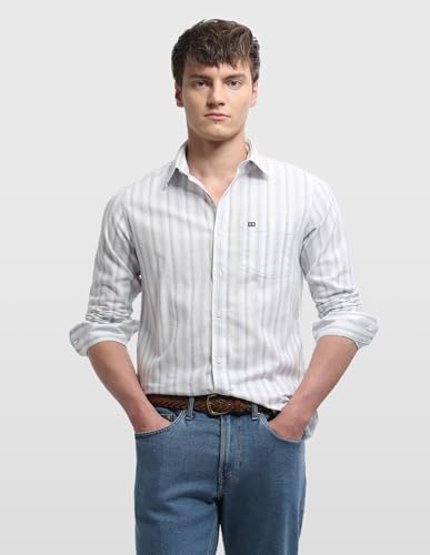 Arrow Sport Men's Chelsea Slim Fit Aquarelle Drift Shirt