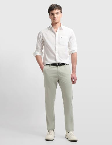 Arrow Sport men's Chelsea slim fit shirt in sage and sun colors, casual short-sleeve design with button-up front.