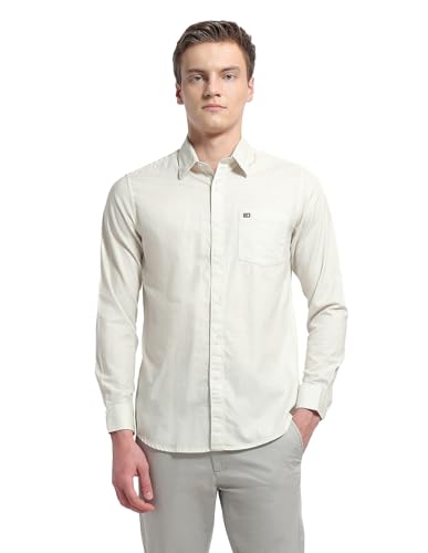 Arrow Sport Men's Chelsea Slim Fit Solid Sage & Sun Shirt