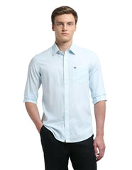 Arrow Sport men's sage and sun Chelsea slim fit casual shirt with a button-down collar, short sleeves, and clean design.