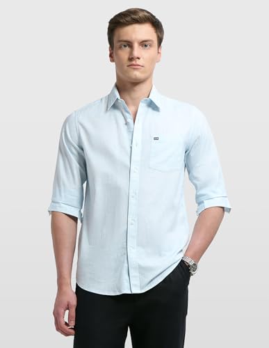 Arrow Sport men's sage and sun Chelsea slim fit casual shirt, front view showing collar and button-down design.