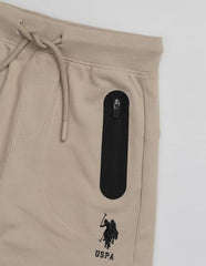 USPA Kids Boys Mid Rise Regular Fit Shorts (UKSRT0482_Beige_8-9 Y)